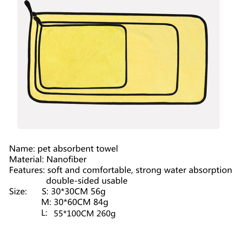 Pet Absorbent Towel Multi-size High Quality Pet Bath Towel