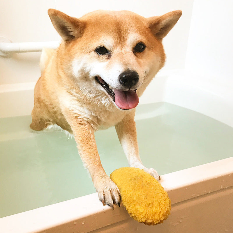 Fried Shrimp Tempura Dog Pet Chew Bite Squeaky Toy Cute Stuffed