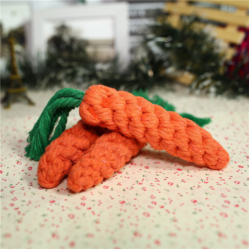 Pet carrot cotton rope modeling toy