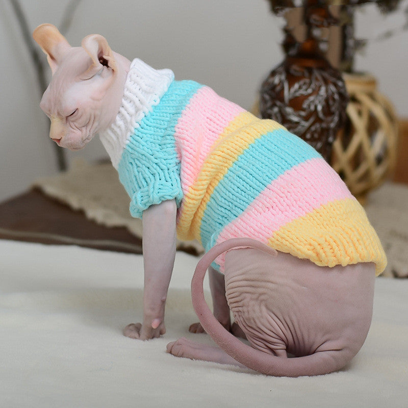 Hairless Cat Warm Sweater Pet Cat Clothes